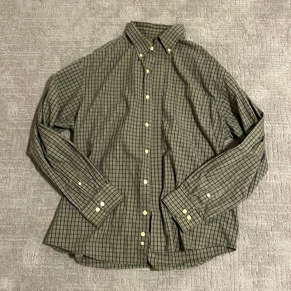 vintage oversized green flannel